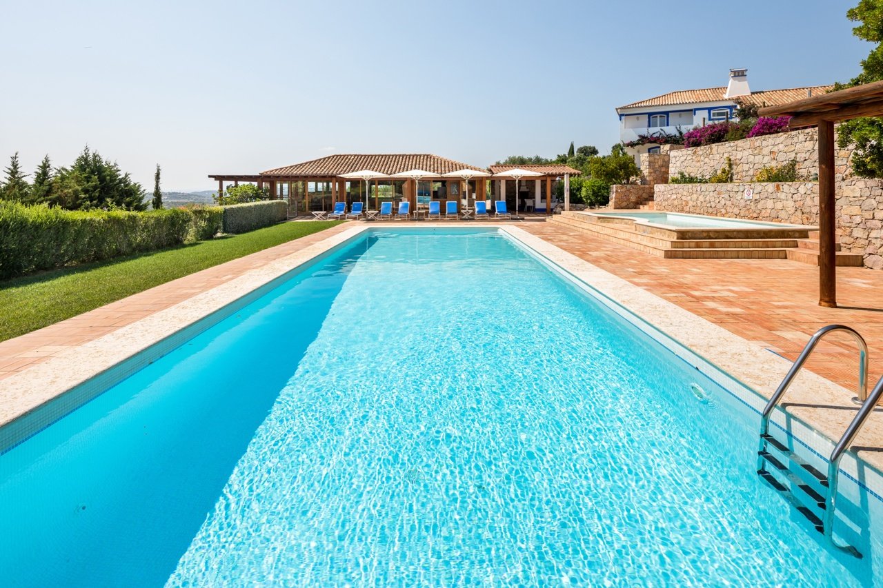 Luxury clean swimming pool