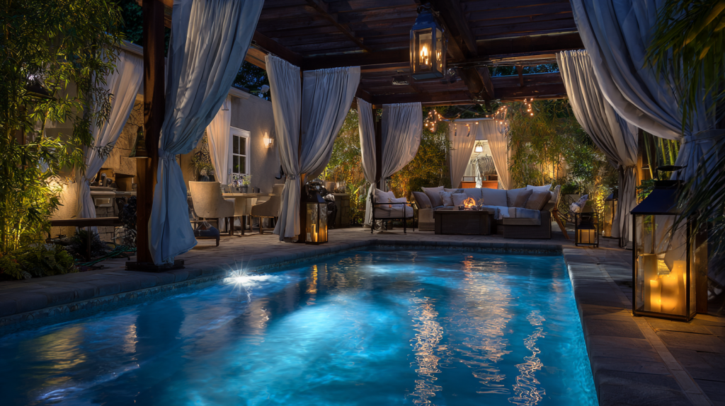 Pump and Pool People  Online Pool Products Supplies Superstore | Pool Products and Services Australia Davidv. 56221 Evening Shot Of A Backyard Pool Area Illuminate 0ba202f0 65ed 487a 86e2 Ebe68